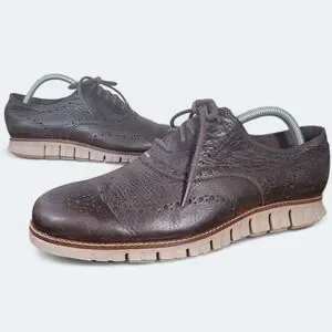 Cole Haan Shoes Mens Brown Leather Lace Up Cap Toe Oxfords Size 8.5M‎ Grande Cole Haan Grande Os Brown Leather Cap Toe Oxfords Men main image 4